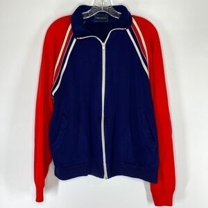 Vintage Network Varsity Red White Blue Jacket Large